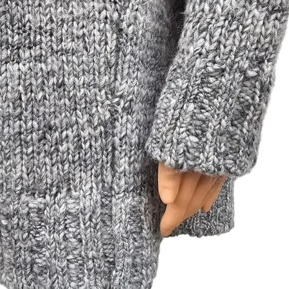 Tommy Bahama Jeans Sweater Marled Gray Oversized Women XL Wool Acrylic Knit - Picture 10 of 13